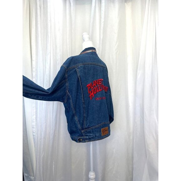 Planet Hollywood New York Denim Jean Jacket Vintage 90s unisex Collectible Rare - Picture 5 of 6